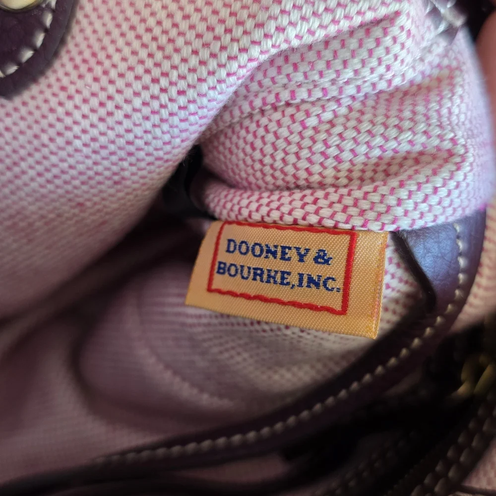 Dooney & Bourke Purple Pebble Leather Satchel - Picture 9 of 10